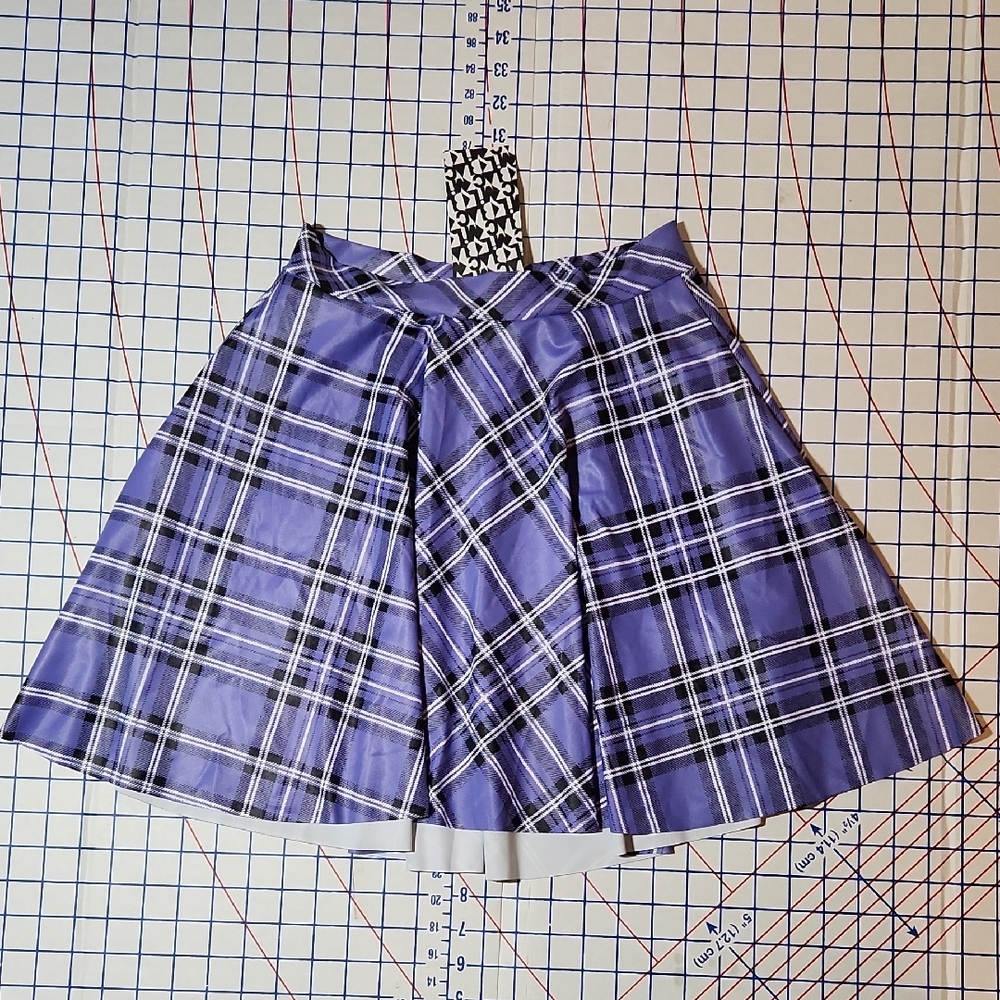 NWT Blackmilk Lavender Tartan Pocket Skater Skirt M